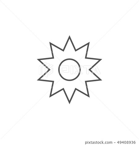 Sun Related Vector Line Icon. 49408936
