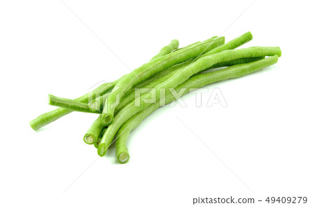 long beans on the white background 49409279