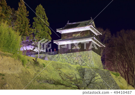 [長野縣]上田城南塔的夜景 49410487