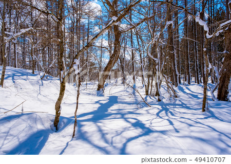 Mountain road landscape with winter snow Mountain road landscape with winter snow 49410707