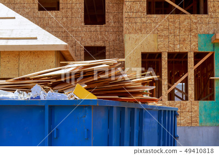 Residential view of new houses being built and 49410818