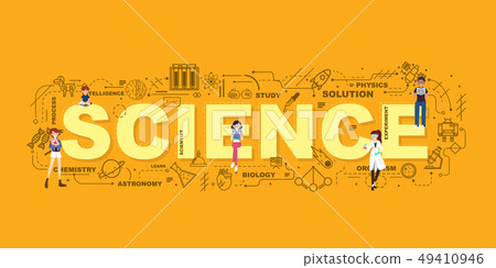 Design Concept Of Word SCIENCE Website Banner. Design Concept Of Word SCIENCE Website Banner. 49410946