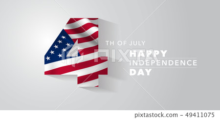 USA happy independence day greeting card, banner, 49411075