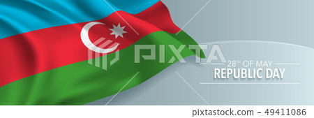 Azerbaijan happy republic day vector banner, Azerbaijan happy republic day vector banner, 49411086