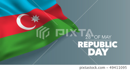Azerbaijan happy republic day greeting card, Azerbaijan happy republic day greeting card, 49411095