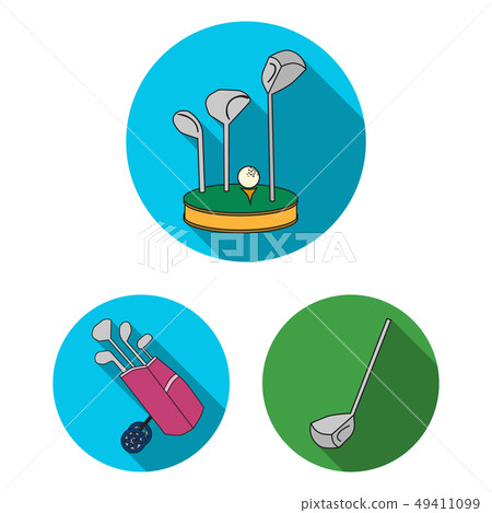Vector design of stick and field logo. Collection of stick and club vector icon for stock. Vector design of stick and field logo. Collection of stick and club vector icon for stock. 49411099