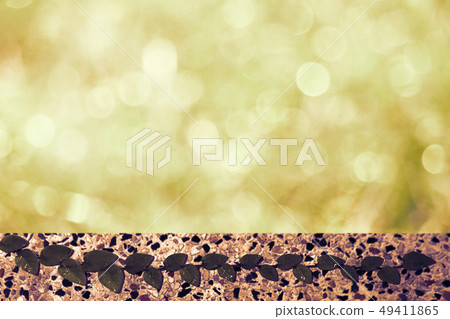green leaves of Mexican daisy nature border and green leaves of Mexican daisy nature border and 49411865