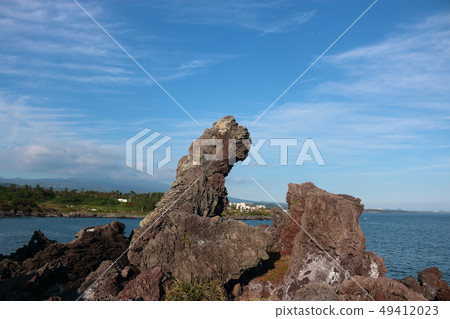 濟州海岸，熔岩，岩石， 49412023