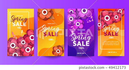 Spring social media frames for social networks 49412173