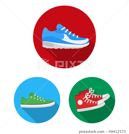 Vector illustration of shoe and sport icon. Set of shoe and fitness stock vector illustration. 49412573