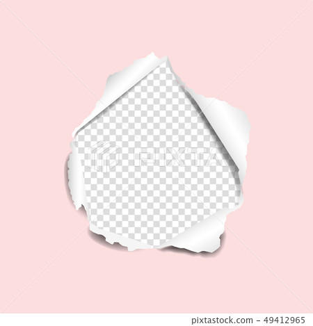 Torn Pink Paper 49412965