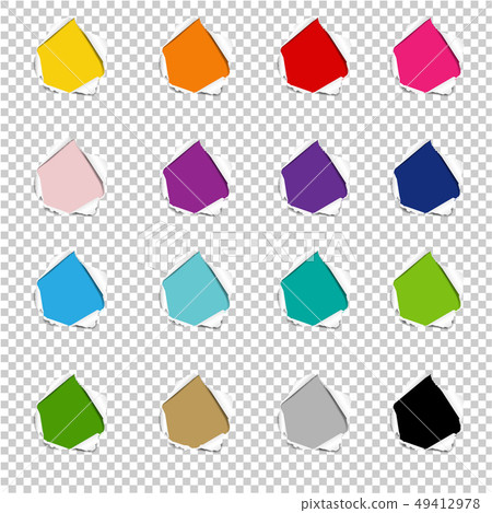 Hole Collection Torn Paper Isolated Transparent 49412978
