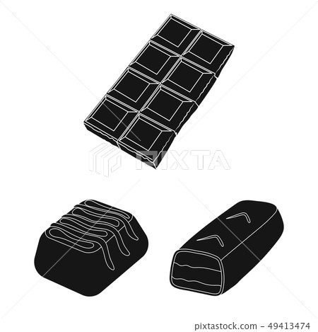 Vector illustration of chocolate and flavor symbol. Collection of chocolate and chunk vector icon 49413474