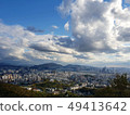 Blue sky clouds seoul autumn 49413642