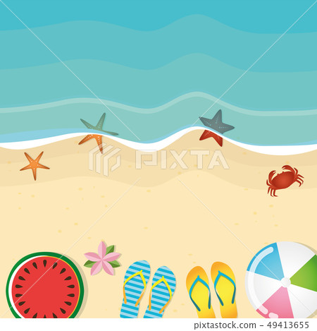 different beach utensils summer holiday background different beach utensils summer holiday background 49413655