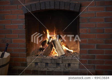 Fireplace fire 49413684