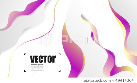 Abstract gradients blue and gold waves 49414364