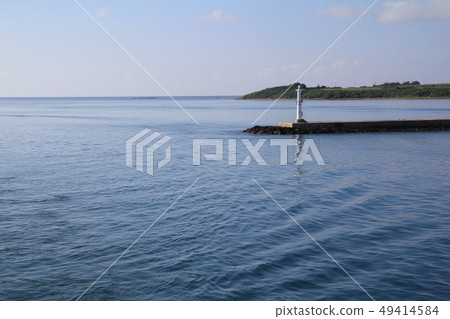 Lighthouse at Ohara Port, Iriomote Island, seen from a boat - Okinawa trip 49414584