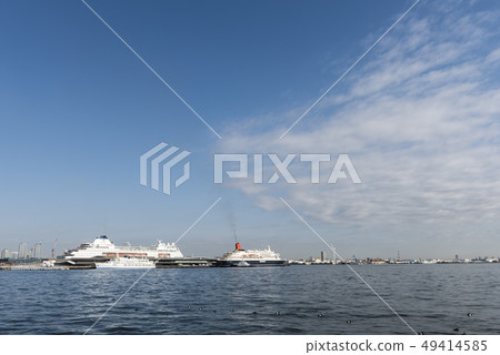 Nippon Maru and Columbus anchored at Osan Bridge Nippon Maru and Columbus anchored at Osan Bridge 49414585