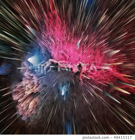 Colorful galaxy abstract cosmic background. Shiny fantasy universe. Deep cosmos. Infinity 49415317