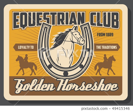 Equestrian club, jockey polo horse riding sport 49415346
