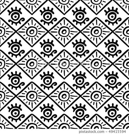 Seamless aztec vector pattern. - Stock Illustration [49415594] - PIXTA
