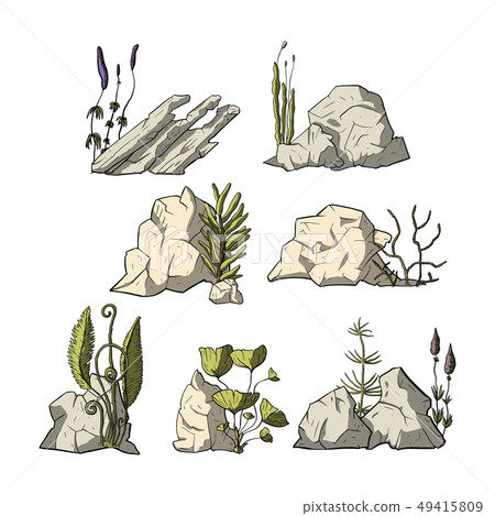 Stone vector set. Stone vector set. 49415809