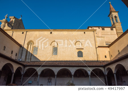 Looking up at the church from the cloister of St. Antonino at the San Marco Museum of Art, Florence, Italy 49417997