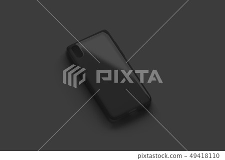 Blank black transparent phone case mockup, Blank black transparent phone case mockup, 49418110