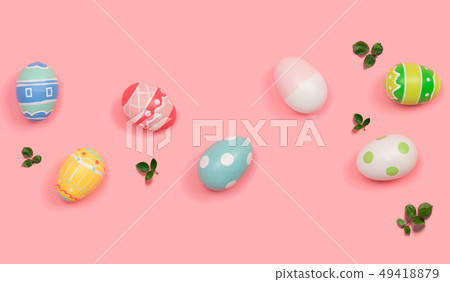 Colorful Easter eggs Colorful Easter eggs 49418879