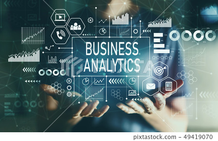 Business analytics with young man 49419070