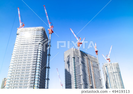 Construction site of condominium / building 49419313