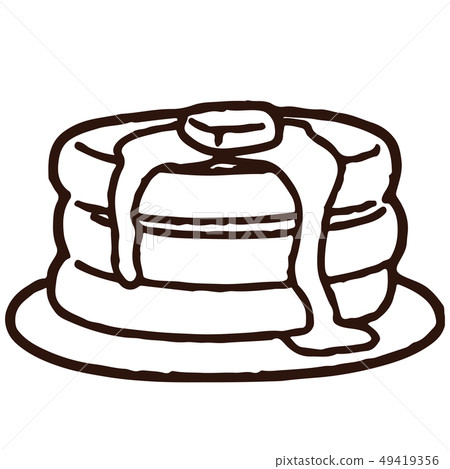 Hand drawn pancake Hand drawn pancake 49419356