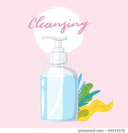 cosmetic care product in bottle 49419376