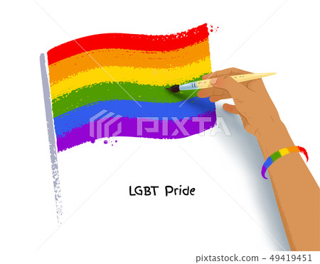 Vector illustration of hand drawing LGBT flag Vector illustration of hand drawing LGBT flag 49419451