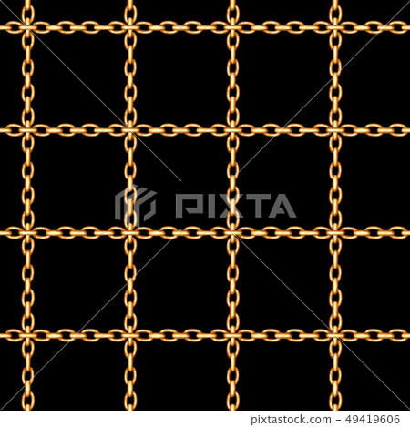 Seamless pattern with crossed golden chains Seamless pattern with crossed golden chains 49419606