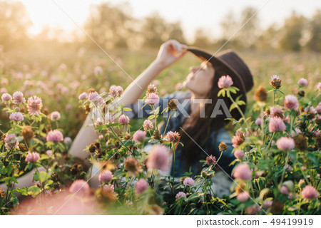 Love story of beautiful young couple at nature Love story of beautiful young couple at nature 49419919