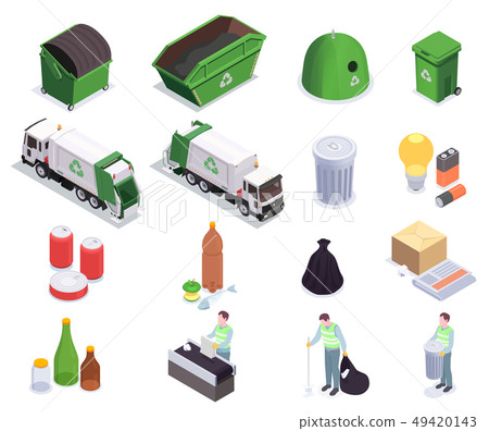 Recycling Waste Isometric Collection 49420143