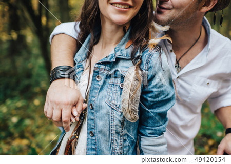 Love story of beautiful young couple at nature Love story of beautiful young couple at nature 49420154
