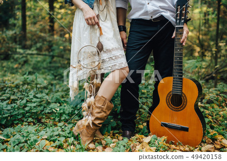 Love story of beautiful young couple at nature Love story of beautiful young couple at nature 49420158