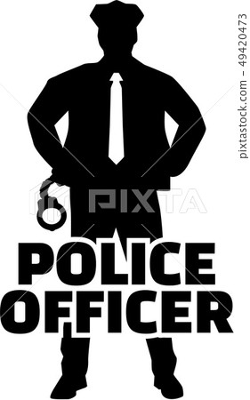 Police officer silhouette 49420473