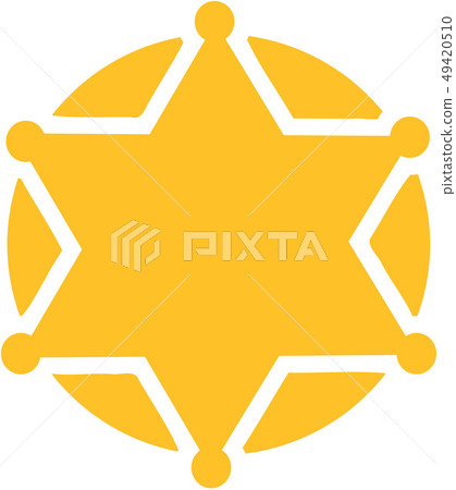 Yellow sheriff star Yellow sheriff star 49420510