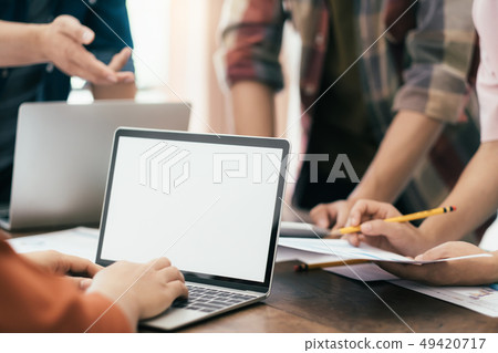 Businessmen teamwork meeting to discuss the Businessmen teamwork meeting to discuss the 49420717