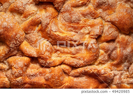 Bakery background. Pie crust closeup. 49420985