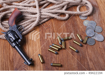 Wild west revolver and ammunition 49422194