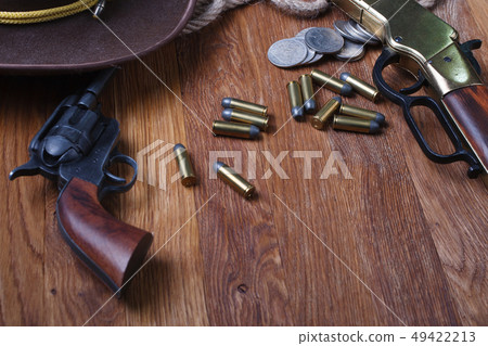 Wild west revolver and ammunition Wild west revolver and ammunition 49422213