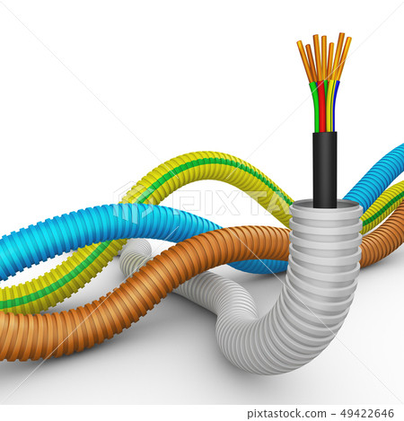 Electric cable and pipes Electric cable and pipes 49422646