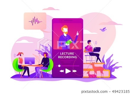 Recorded classes concept vector illustration. 49423185