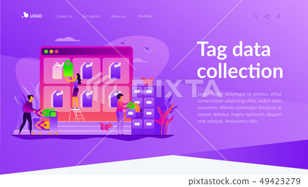Tag management landing page template. 49423279
