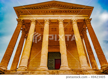 Ancient Maison Carree in Nimes. Nimes, France. Ancient Maison Carree in Nimes. Nimes, France. 49423405